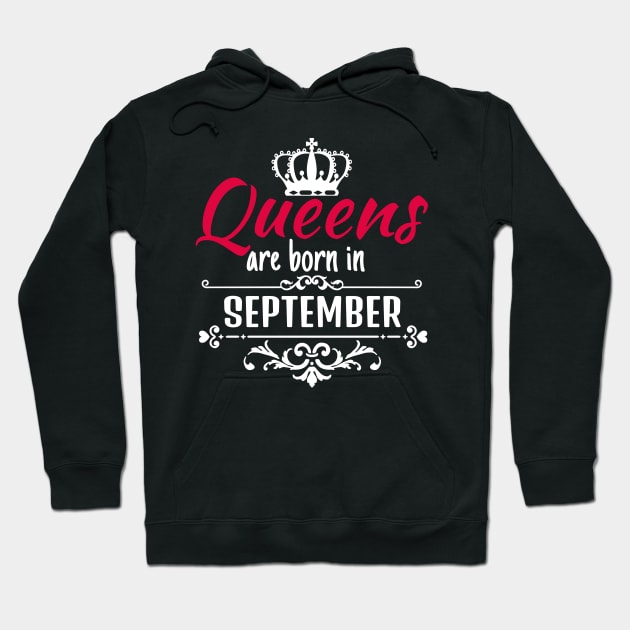 Queens are born in September Hoodie by boohenterprise